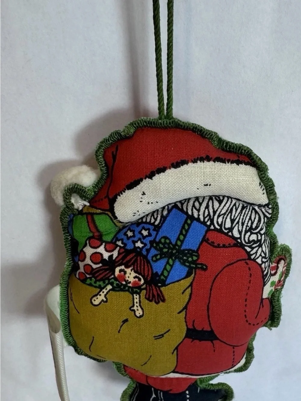 Hallmark Red and Green Santa Hanging Ornament